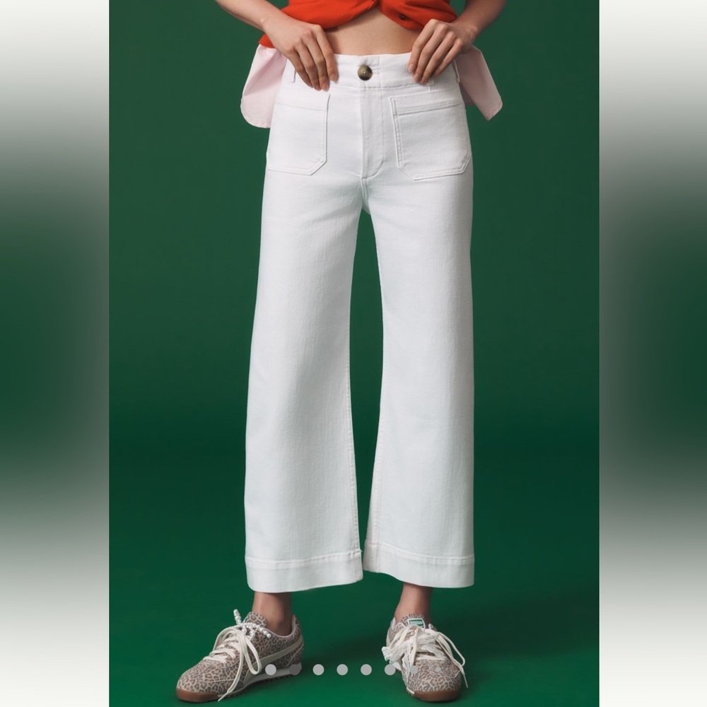 The Colette Crop Wide-Leg Jeans by Maeve size 28 from Anthropologie